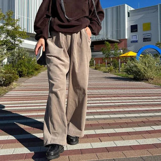 Corduroy Banded Wide Pants