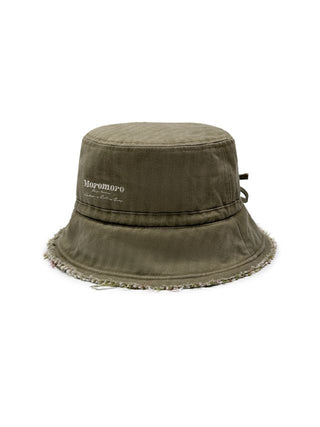 [moromoro2] Distressed Bow Bucket Hat