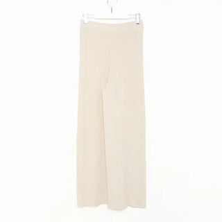 Knit wide-leg pants