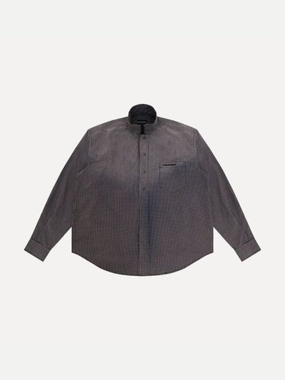 [MASONPRINCE] Cotton Check Shirt Jacket with Zipper