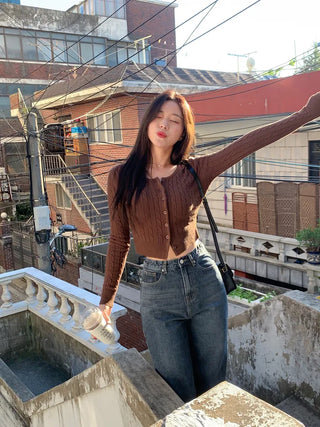 -3kg Slim Cropped Cardigan (7 colors)