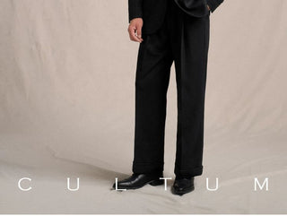 [CULTUM] 1930s Wool Twill Peak Lapel Suit