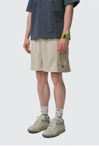 [Monterest] Embroidered Mesh Athletic Shorts