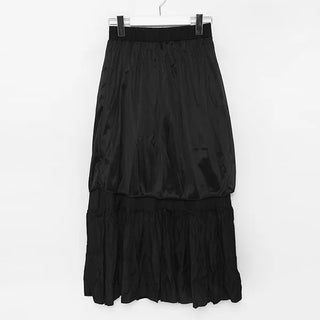 Frilled tiered long skirt