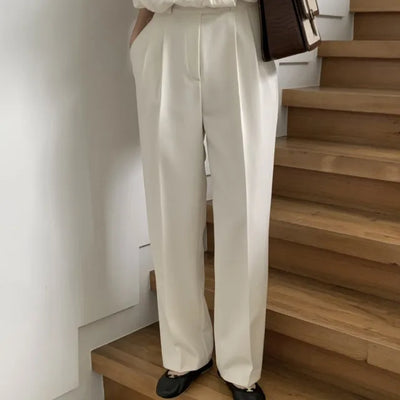 Pepper High-Waisted Wide-Leg Slacks Pants