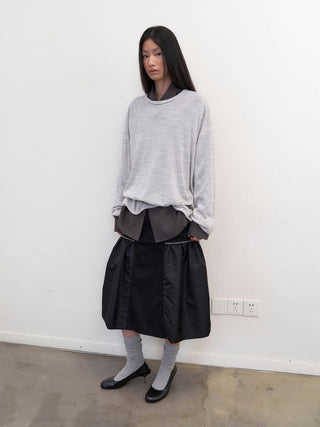 [NEVERSEEZ] Flap Pocket Workwear Skirt