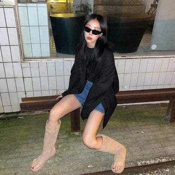 2-Way Faux Suede Boots
