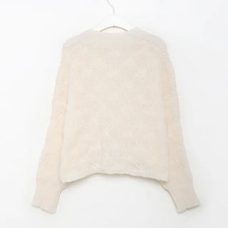 Waffle Cable Knit Cardigan
