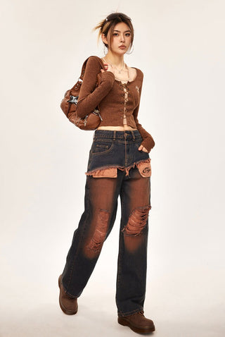 early fake two-piece short