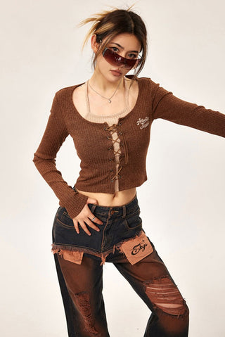 early fake two-piece short
