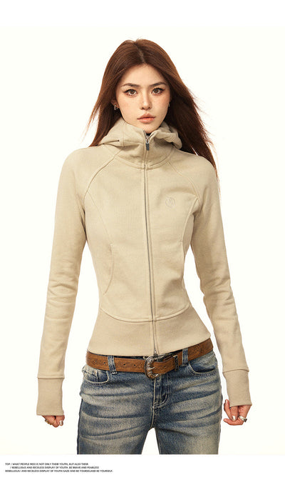HOODED SWEATSHIRT JACKET