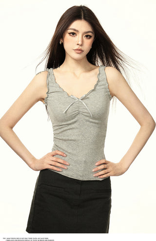 V-neck sleeveless top