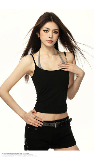 HALTER NECK CAMISOLE SHORT BASE TOP