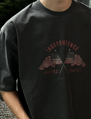 USA flag pigment short sleeves (premium cotton)