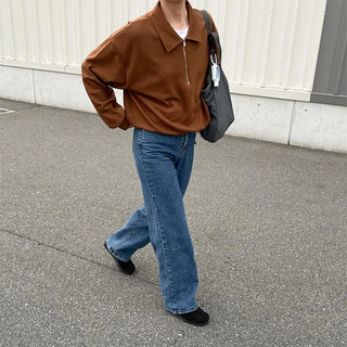 wide blue pocket pants