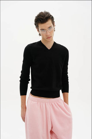[MASONPRINCE] Wool Blend V-Neck Knit Sweater