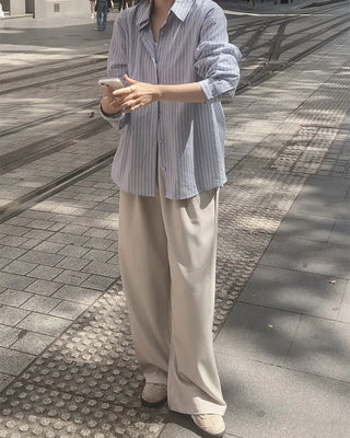 Embossed striped shirt