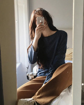 (4 colors) Slim Stripe T-shirt
