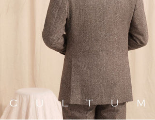 [CULTUM] Wool Blend Peak Lapel Suit Set