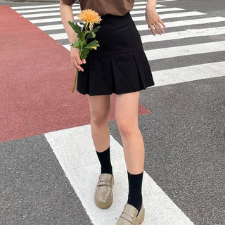 Pleated mini skirt