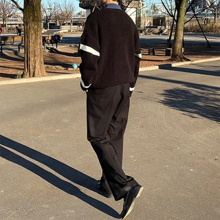 Sleeve Line Bicolor Knit