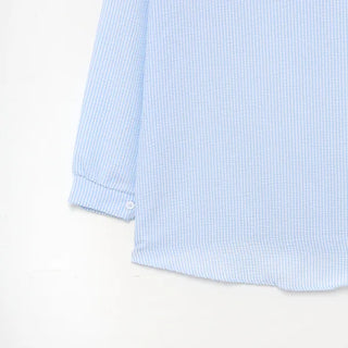 Cotton waffle striped shirt