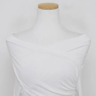 Shirred Asymmetrical Off-Shoulder Long T-Shirt