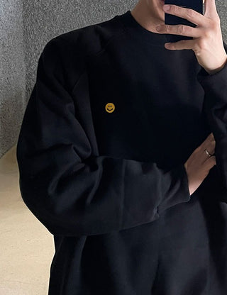 Smile Raglan Fleece Sweatshirt (5 colors)