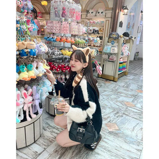 Oversized Pattern Wool Cardigan
