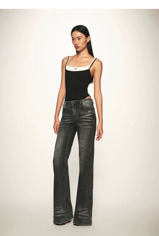 [NOTAWEAR] Natural Waist Straight Leg Jeans