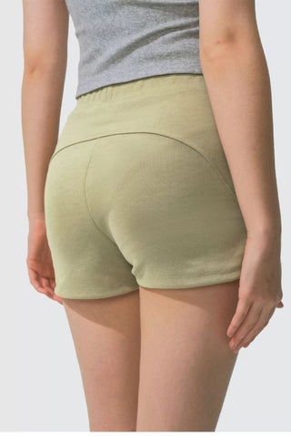 [Monterest] Drawstring Logo Embroidered Sweat Shorts