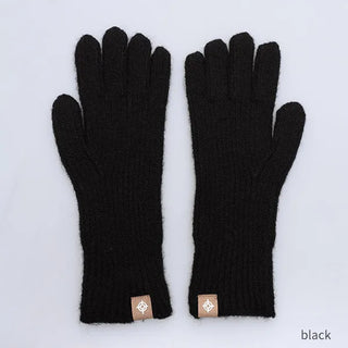 Finger-hole knit gloves