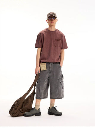 [Monterest] Speckled Yarn Workwear Pocket Tee