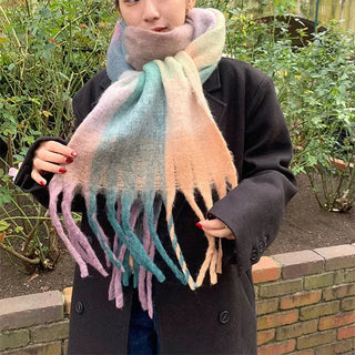 Colorful checkered scarf