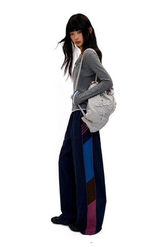 [Moromoro2] Lace Bar Blocked Sport  Jacket/Pants
