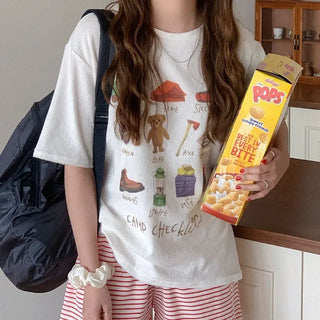 Unique Print Short-Sleeved T-Shirt