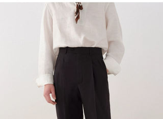 [CULTUM] Relaxed Washable Pleated Trousers