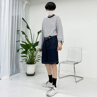 studio short denim pants