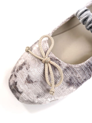 [Moromoro2] Velvet Bow Ballet Flats