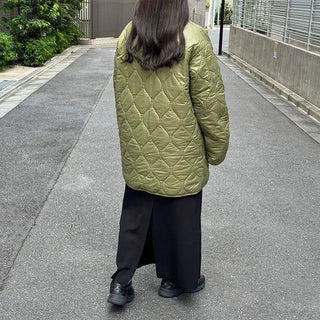 Quilted duffel down coat