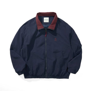 [Monterest] Water-Resistant Contrast Collar Zip Jacket