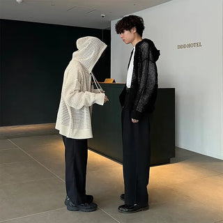 Unisex Mesh Hooded Zip-Up
