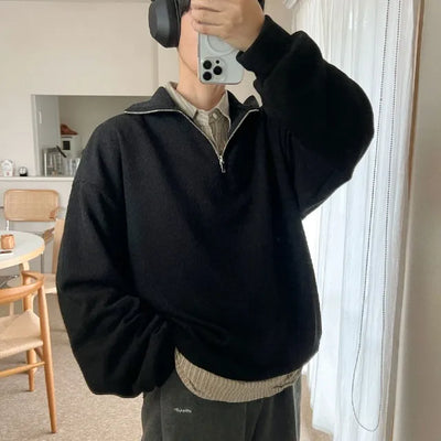 Oversized zip-up knit