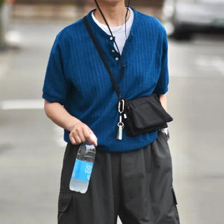 henry neck rib tee
