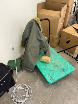 [NeverSeez] Fur Collar Oversized Parka Coat