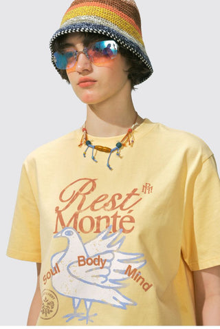 [Monterest] Washed Peace Dove Print T-Shirt