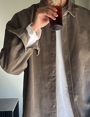 Corduroy Oversized Shirt (5 colors)