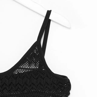 wavy lace sleeveless ops