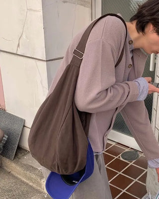 Casual cotton crossbody bag