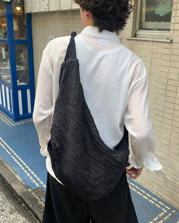Pleated Shirring Crossbody Bag
